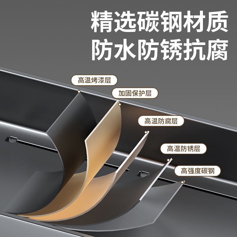 冷蔵庫ラックサイド収納ラック3段キッチン用品壁掛け式調味料ボトル穴なしサイド壁掛けラック|undefined