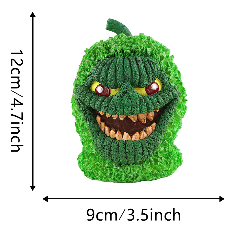 New Halloween Personality Green Pumpkin Monster Ornaments Desktop Trendy Funny Atmosphere Decoration Ornaments