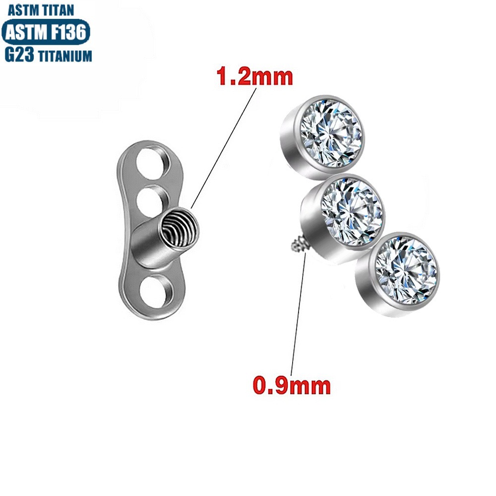 Silver pointed spike labret stud material detail