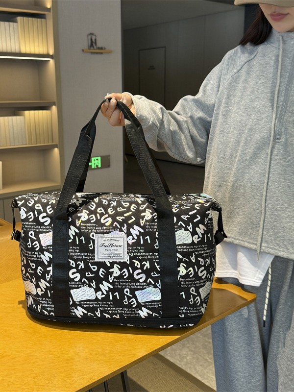 Bolsa de viaje de mujer Oxford tela estampada gran capacidad bolsa de almacenamiento separación seca y húmeda bolsa de natación mochila de fitness impermeable