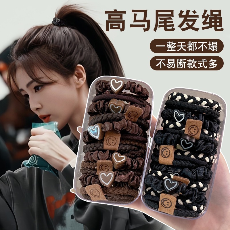2025新款高级感发绳女扎头发头绳高级感高弹力发圈耐用橡皮筋头饰|undefined