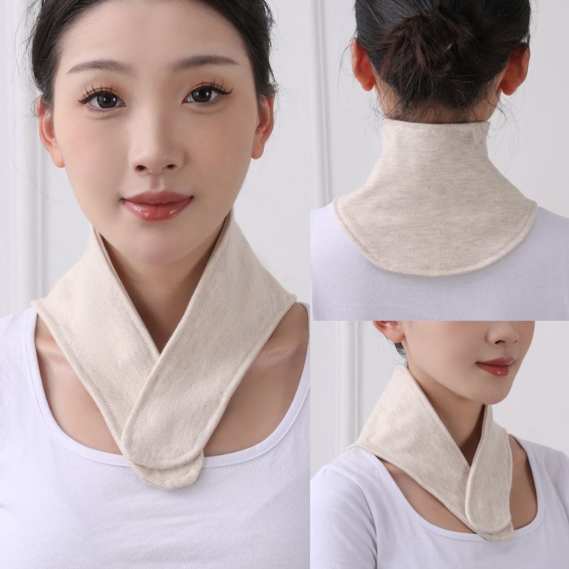 Pure Cotton Neck Protector, Neck Brace, Small Neck Scarf for Men and Women, Air-Conditioned Room Cold Protection Neck Strap, Neck Warmer, Postpartum Neck Wrap Magic Tool