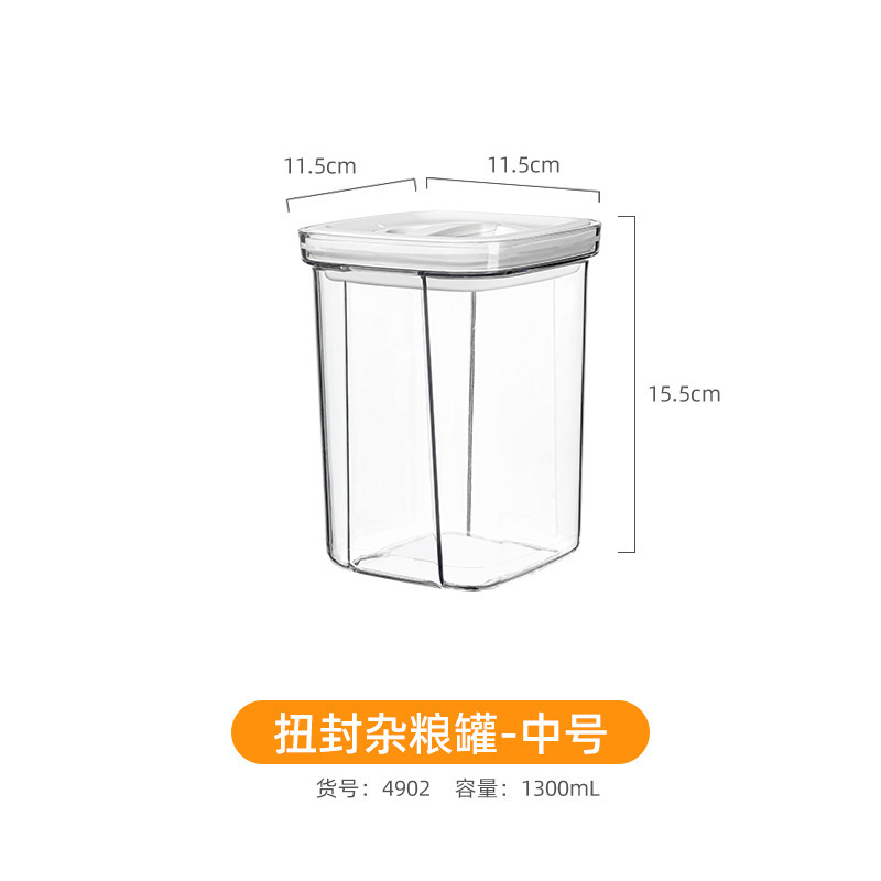 Tarro sellado grano de almacenamiento de la cocina de calidad alimentaria caja de tarro de plástico transparente merienda productos secos tarro de almacenamiento de té