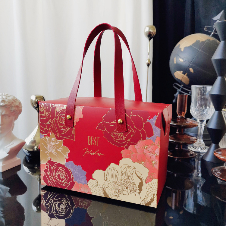 阿胶糕花茶燕窝绿豆糕包装盒手提奶枣雪花酥礼盒糖果曲奇空盒