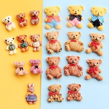 树脂小熊卡通树脂泰迪熊小熊配件DIY鞋扣包包配饰文具发夹配件