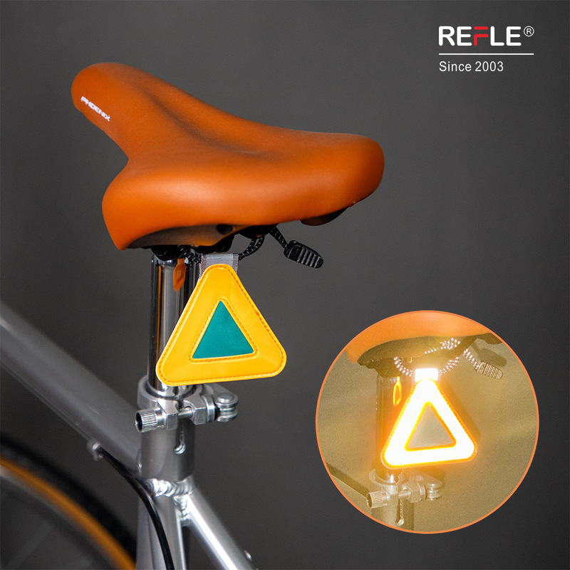 Multifunctional Elastic Reflective Cycling Triangle Sign, Bicycle Saddle Hanging Reflective Sign, Night Cycling Triangle Sign Multifunctional Elastic Reflective Cycling Triangle Sign, Bicycle Saddle Hanging Reflective Sign, Night Cycling Triangle Sign