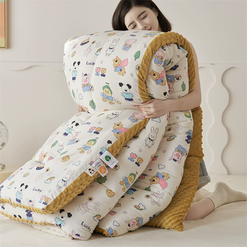 Класс A, двуслойный хлопок washed, утолщённое одеяло для одного и двух человек, фабричный наполнитель, прямые поставки производителя