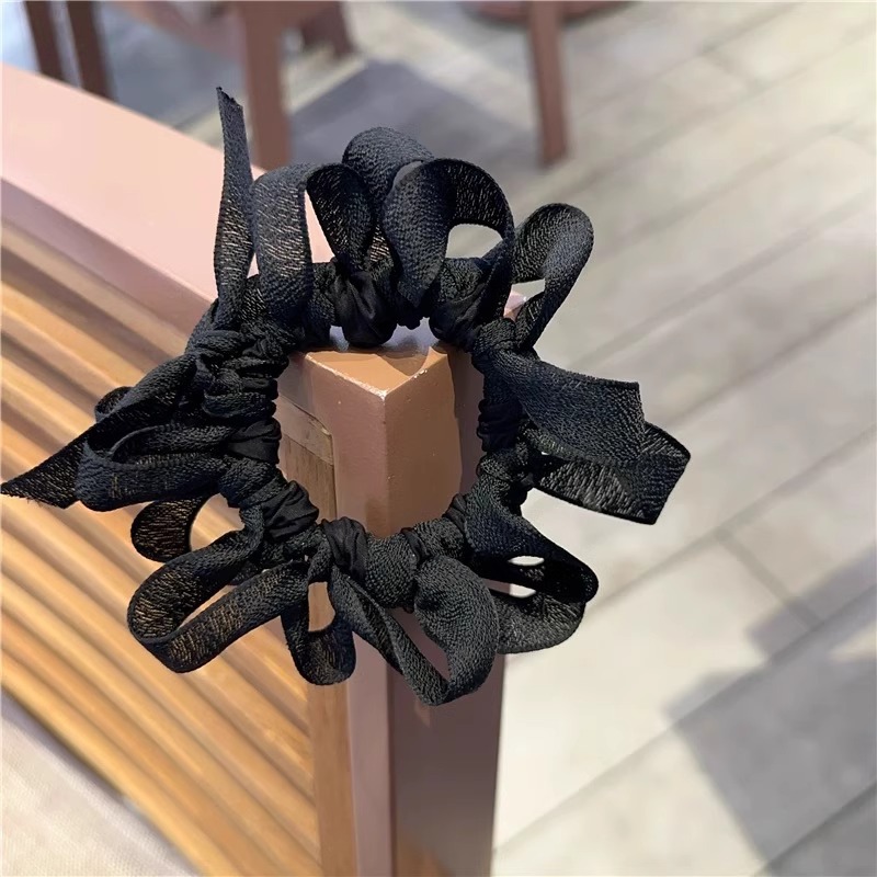 Invierno estilo coreano arco de temperamento, lazo para el cabello de intestino grueso, todo fósforo, bola simple, cuerda para el cabello, cuerda para el cabello, cuerda para el cabello elegante para la niña