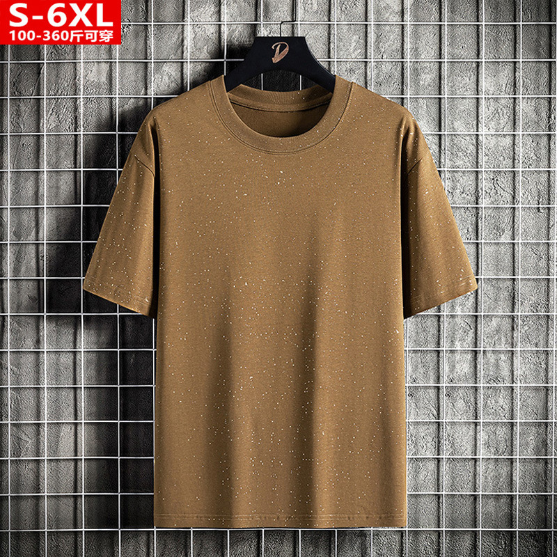 Men's summer trend casual short sleeve T-shirt with a round collar