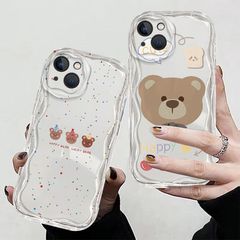 Applicable to Apple 15 Pro Max Three Bears Head 14 Plus Cartoon Shockproof Full-Edge Case for Men XS Cute for Women