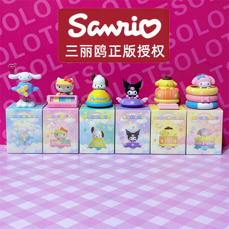 Серия Sanrio Garden, блайнд-бокс, нефритовая собачка, Kulomi Melody, настольные украшения, милая ручная куколка для девочек