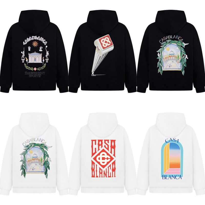 Cross-Border Export Spot Casablanca Amazon Casablanca Long-Sleeved Cardigan Jacket Hooded Sweatshirt for Men