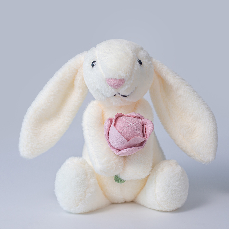 SnuggleBunny Plush Toy - Soft Huggable Rabbit Stuffed Animal With Carrot, Cuddly Companion For Kids & Adults, Perfect Gift For Christmas, Sleep Aid_voghion.com