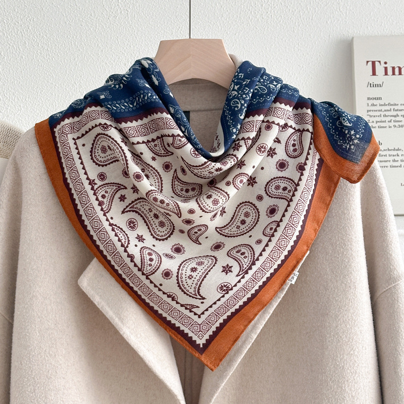 투톤 페이즐리 - 블루 & 오렌지