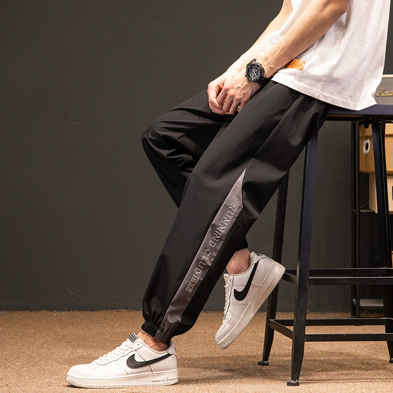 Мужские повседневные брюки Весенние и осенние брюки корейские тренды брюки для ног Спортивные брюки для мальчиков свободные весенние брюки мужские