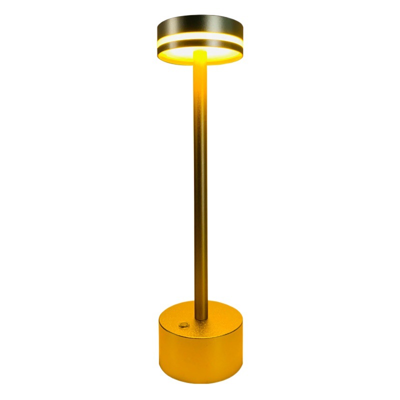 Lámpara de Escritorio de Metal Nórdica de Moda, Lámpara de Noche Recargable para Dormitorio, Estilo Creativo de Bar