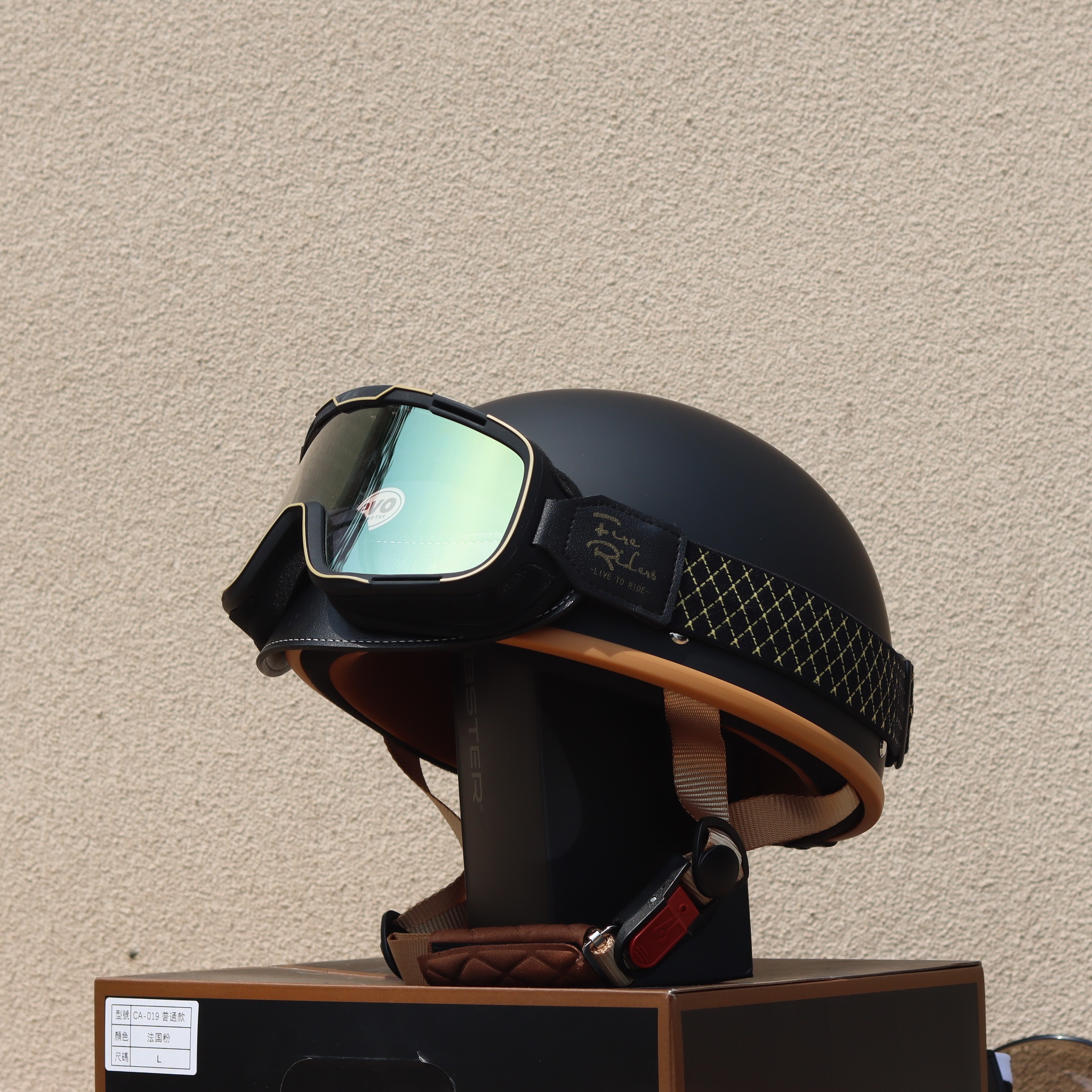 Taiwan Retro Half Helmet Motorcycle Electric Lightweight 3C Summer