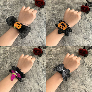 Halloween pop ring holiday decoration pumpkin light couple bracelet creative gift children Cartoon Doll pop ring