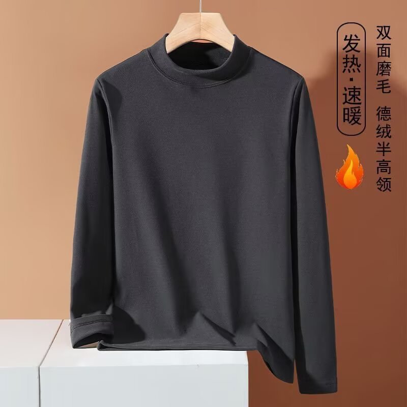 【260g 중량 독일산 델론 기모】 다크 그레이