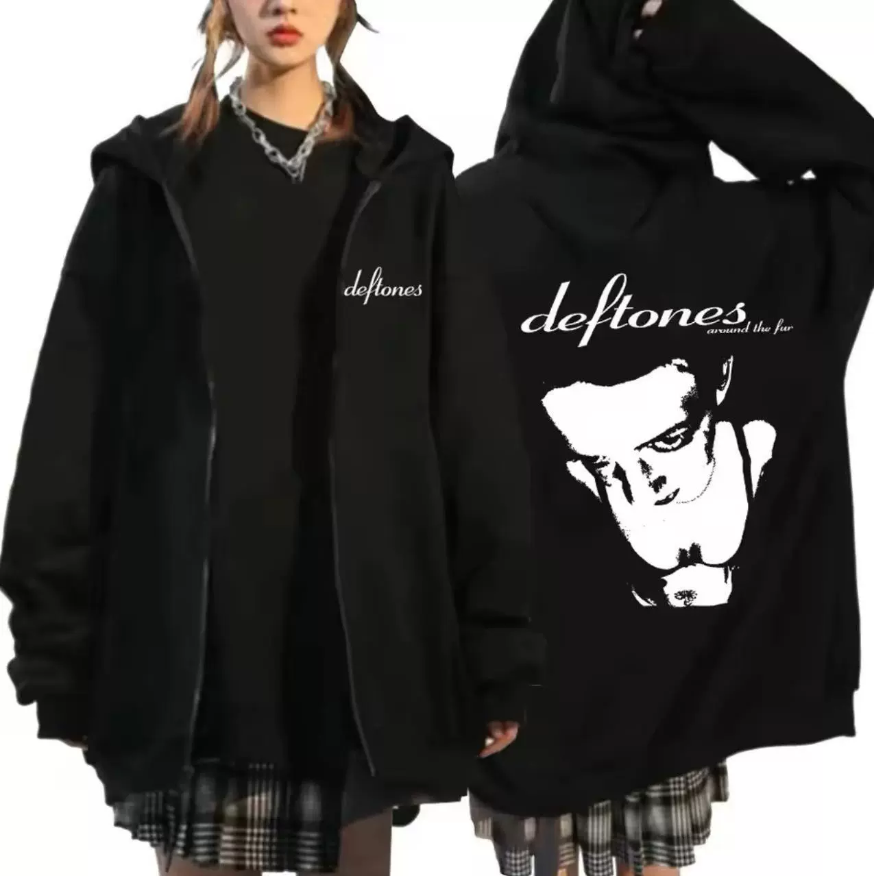 Толстовка (DEFTONES) на молнии, унисекс, цвета разные, размеры S–XXXL