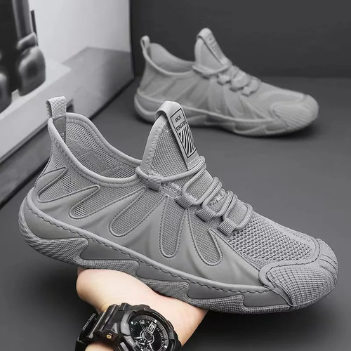 Octopus new sports shoes men's summer mesh breathable running shoes fashion Korean version soft bottom student shoes foreign trade