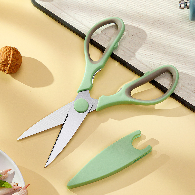 tijeras de cocina de acero inoxidable tijeras de hueso de pollo tijeras domésticas tijeras de alimentos multifuncional tijeras de pesca afiladas antideslizantes grandes