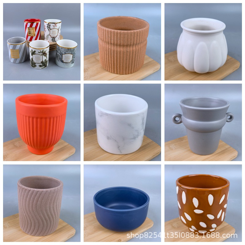 Cerámica blanca pura porcelana cruzada Europa y América porcelana blanca botella de flores regalos de animales carnosos hechos a mano pura moderna y simple