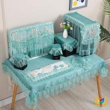 ✅欧式布艺蕾丝台式机22寸24寸电脑防灰尘罩液晶显示器电脑桌罩盖