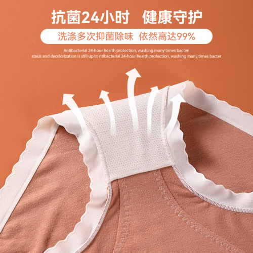 Thermal underwear for women with fuzzy lining, mid-rise, taxane antibacterial crotch lace, sexy plus-size cotton underwear for wholesale.