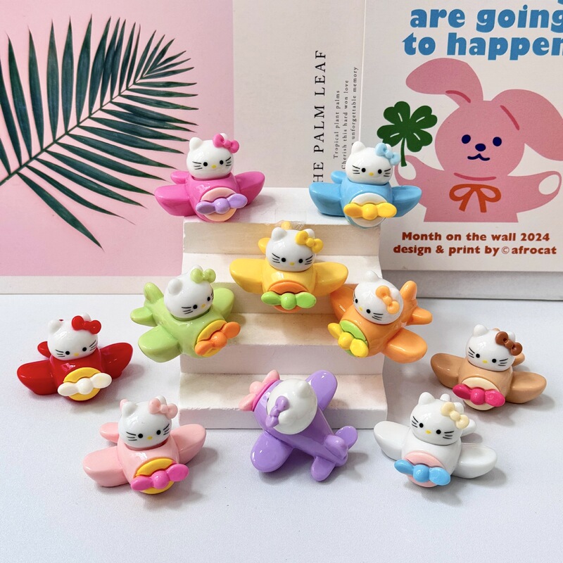 Solid color flying kitten blind bag adorable diy resin pair touch car ornaments mobile phone chain bag accessories