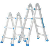 Красная трехступенчатая многофункциональная телескопическая лестница по индивидуальному заказу, регулируемая инженерная лестница, прямая лестница, бытовая складная лестница «елочка»