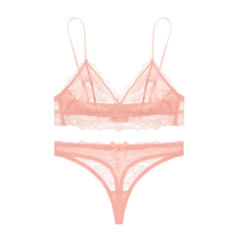 Varsbaby French Intimates Set Lace Sexy Wire-Free Intimates Thong Girl Clearance Price