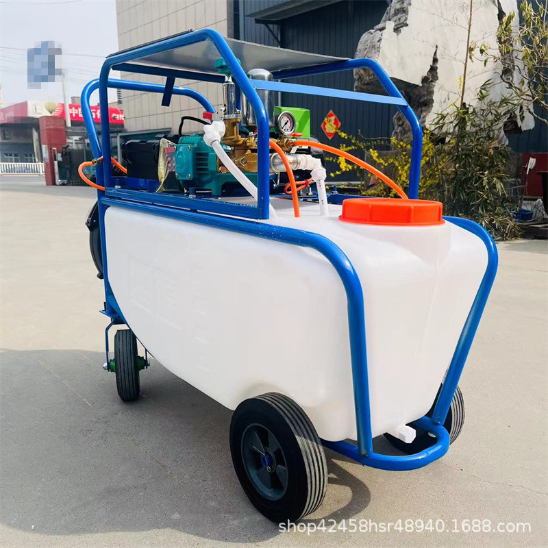 手推式大容量推车打药机48V充电式喷雾器养殖农用电动高压喷雾机