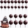 20pcs Golden Ball Silver Ball Color Summer Ball Cake Decoration Plug -in Plug -in Birthday Cake Decoration Plug -in
