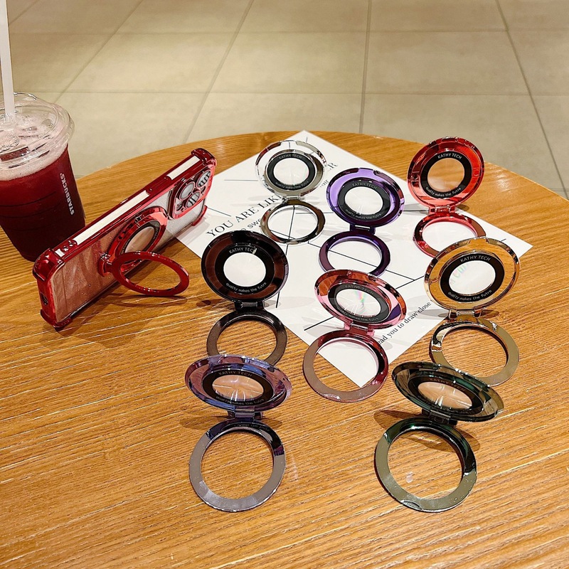 新しい CD パターンスタンド粘着リングバックル多機能携帯電話ケース拡大鏡 CD パターン折りたたみスタンド卸売|undefined