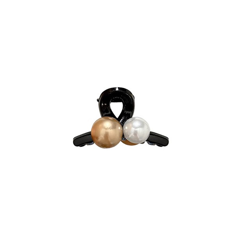 Temperamento de perlas de cabello de agarramiento de mitad de corbata de cabello de alta sensibilidad de la princesa frisa clips laterales trenzados mini clips de tiburón tocado
