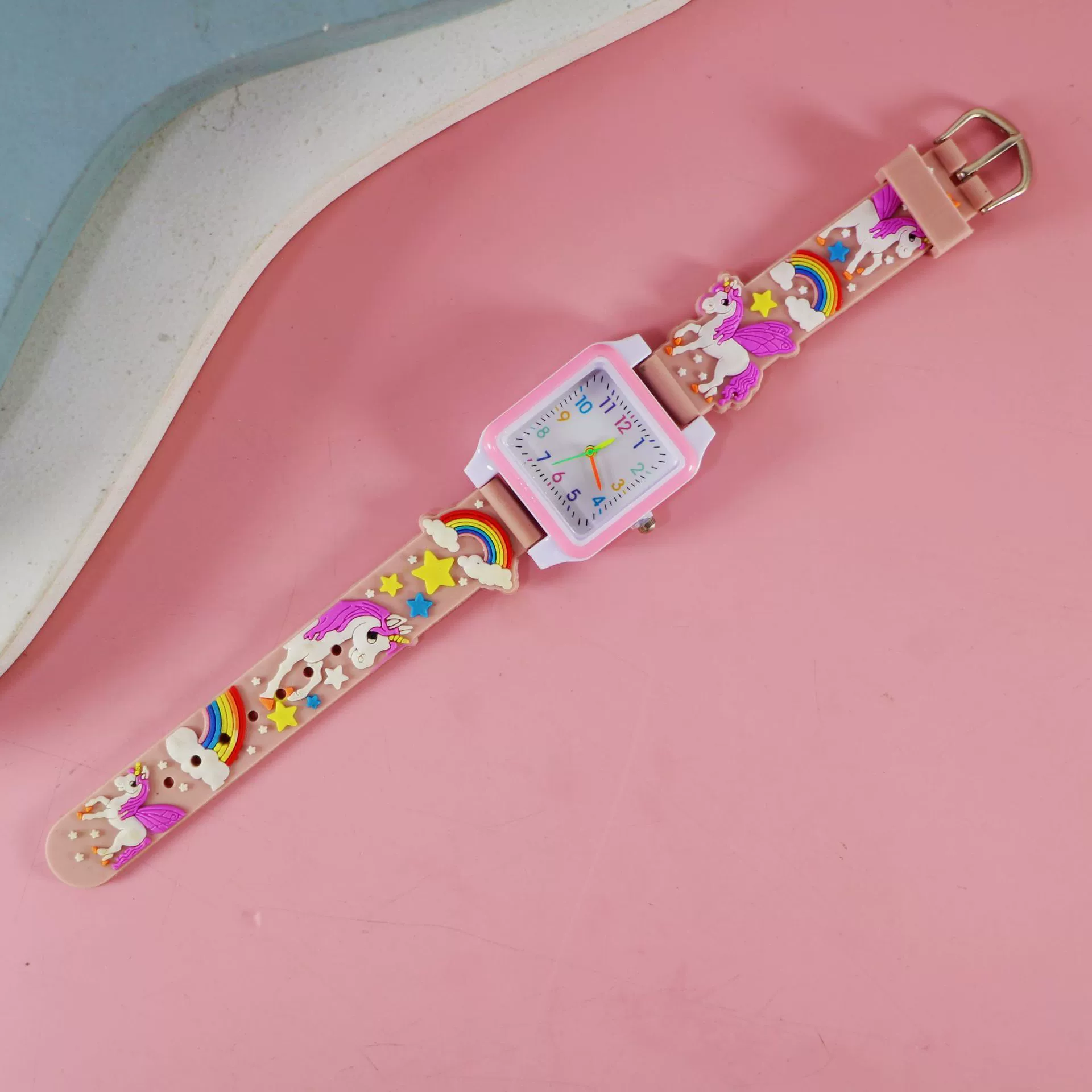 Silicone children's watch with gears, children's quartz watches