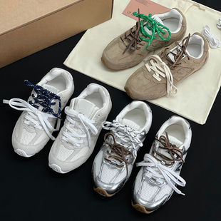 Wanyi Top Version! New Retro Lace-Up Simple Style Sports Casual Shoes Running Shoes Fashionable Versatile Moral Training Shoes for Women