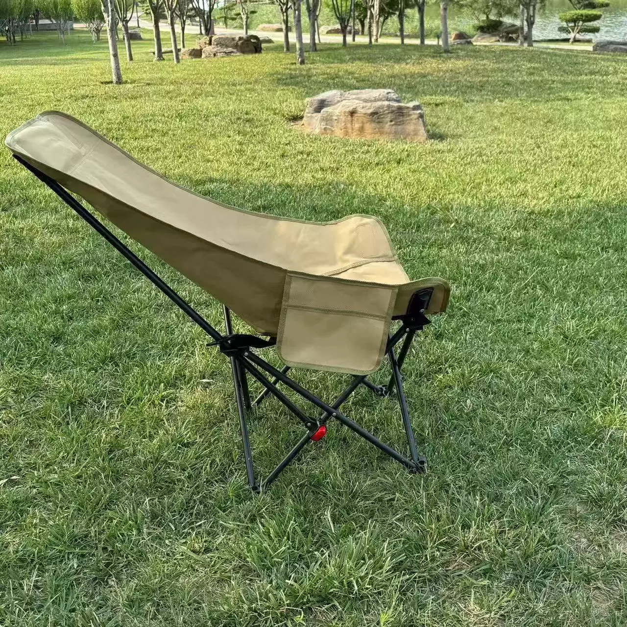 Складной Moon chair, портативное походное кресло с высокой спинкой, регулируется 2/3 шага, варианты с мягкой обивкой и каркасом