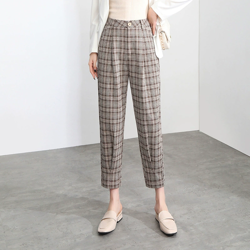 Summer trousers for leisure, oversize, fitted
