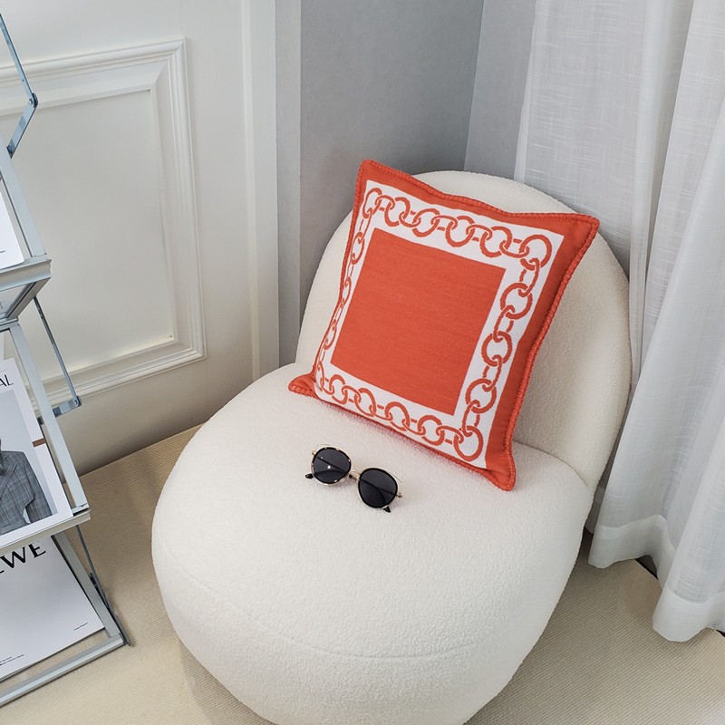 Amazon H 枕北欧モデルルーム昼休みソファクッション車の腰サポート背もたれクッションニット枕カバー