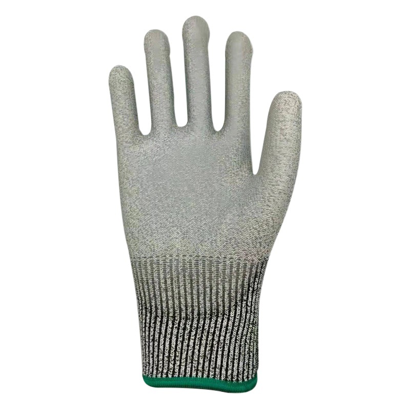 Guantes anti-corte de nivel 5 HPPE anti-mordedura y anti-puñalada matanza EN388 PU mate para matar peces guantes de protección laboral