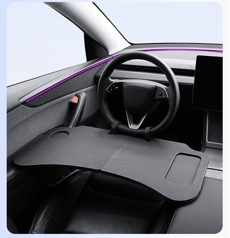 Suitable for Tesla Model 3/Y (refreshed version) – a custom-made car table for use as a laptop desk or folding office table