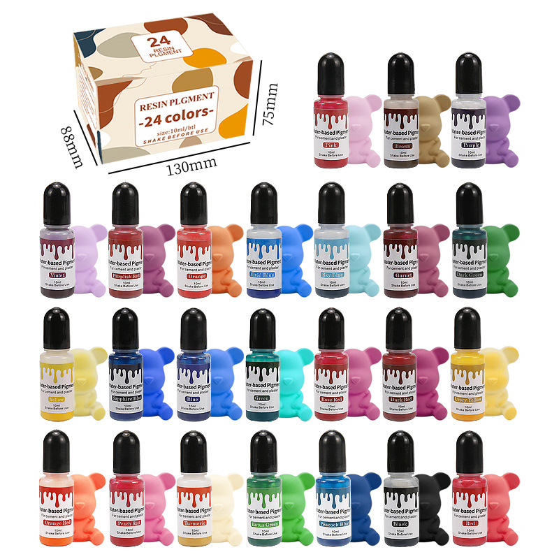 Cross border exclusive 24 color water-based pigment gypsum cement model dyeing agent water-based pig