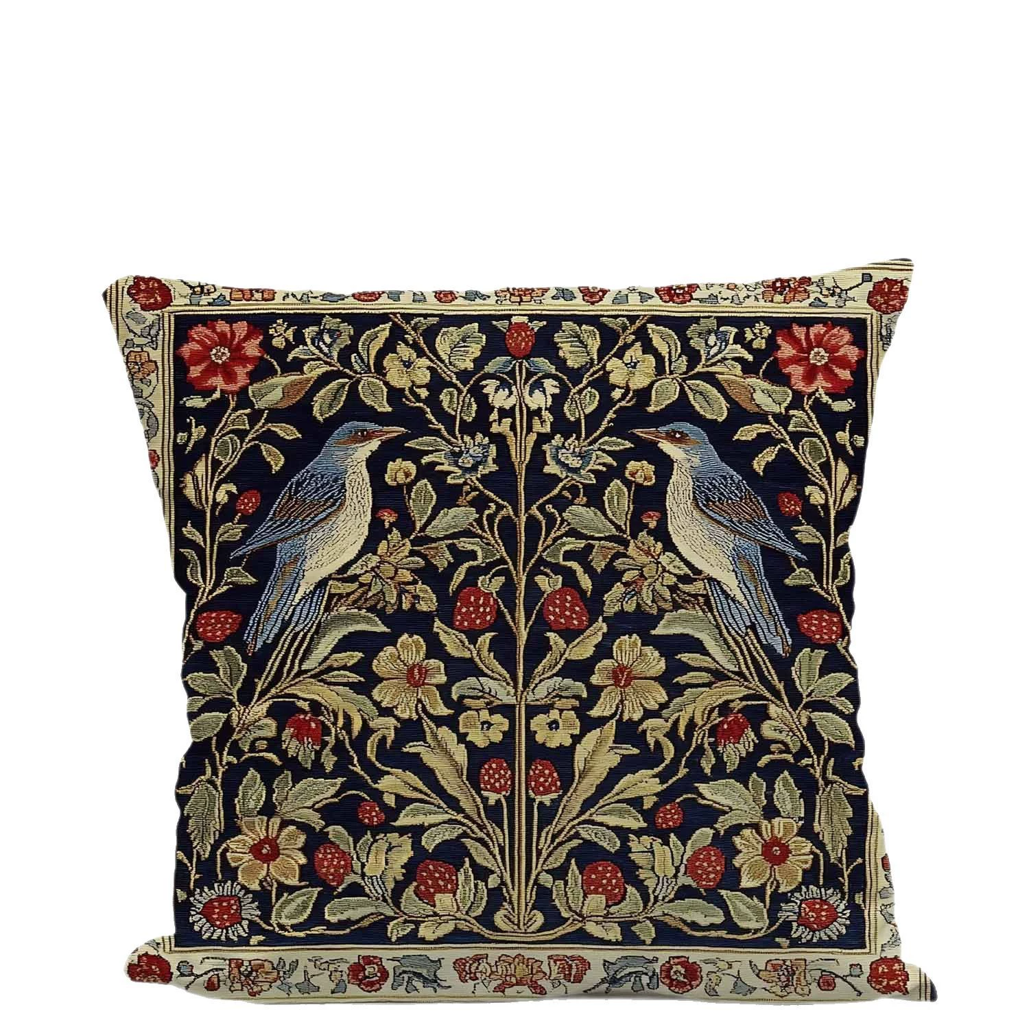 Подушка, наволочка, для импорта, с вышивкой, полиэстер