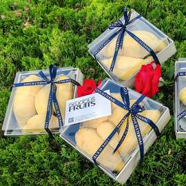 高档水果榴莲包装盒方形纸塑盒杨梅荔枝下午茶果切果蔬打包盒商用