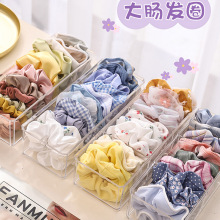 新款百搭丸子头大肠发圈款式多样高弹力皮筋彩虹波点樱桃肥肠圈批