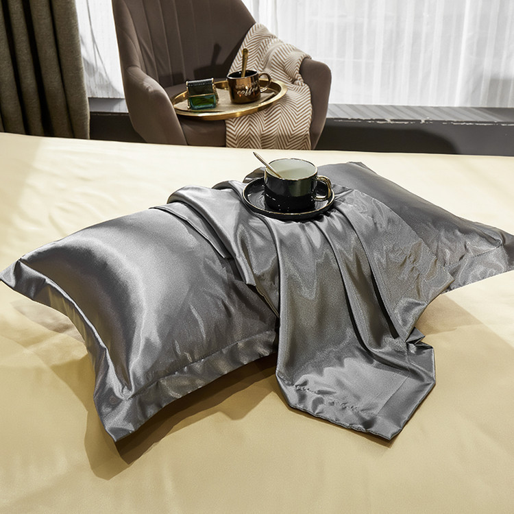 跨境外贸pillowcase丝滑枕套冰丝色丁缎面枕套丝绸仿真丝枕头套