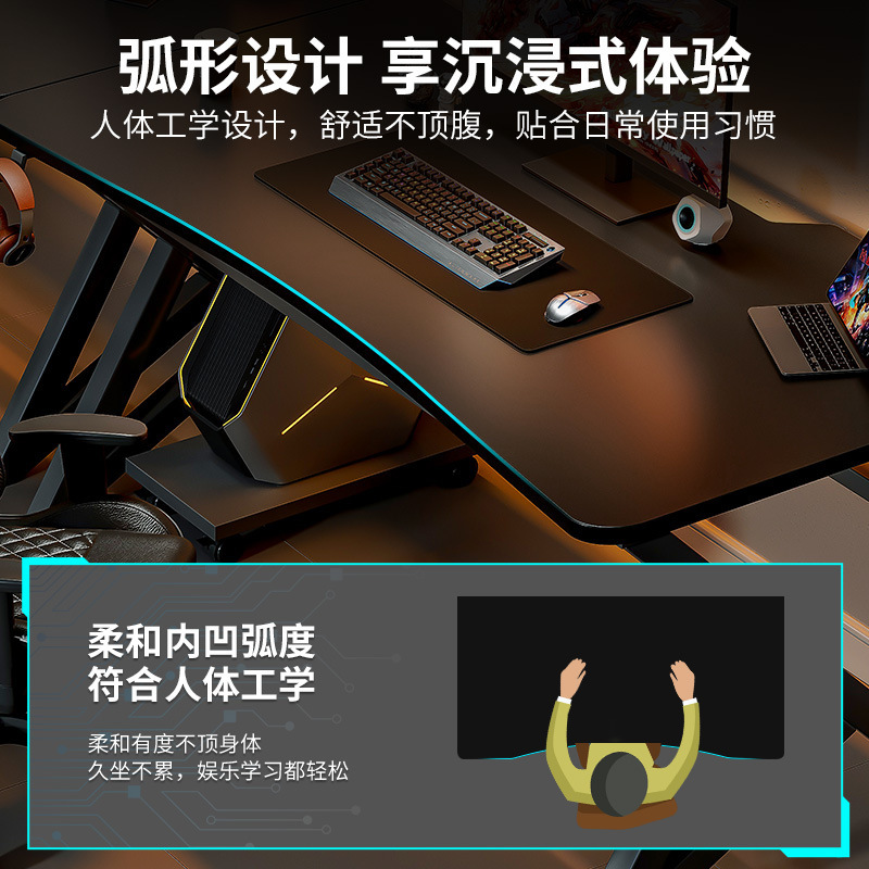 Escritorio para computadora doble Escritorio para deportes electrónicos Mesa para parejas Mesa de juego lado a lado Dormitorio Escritorio para el hogar Escritorio para oficina Mesa de trabajo