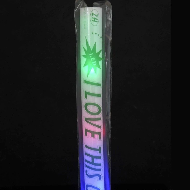 Sponge colorful flashing light stick from foam, 40 cm